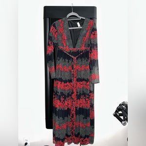 RED Valentino
Women's Red Pleated Floral Midi Dress